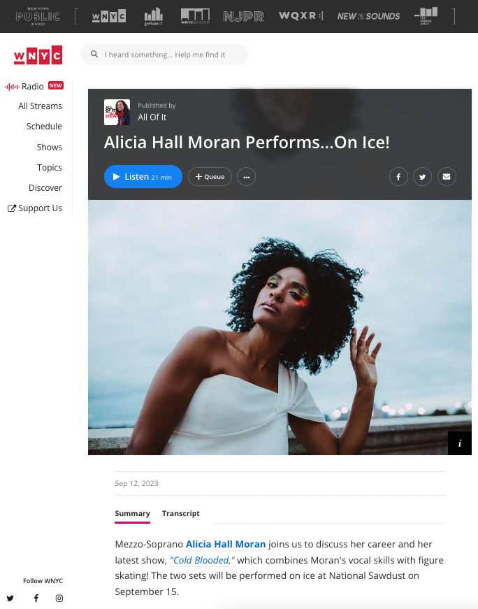 All of it: Alicia Hall Moran Performs...On Ice!