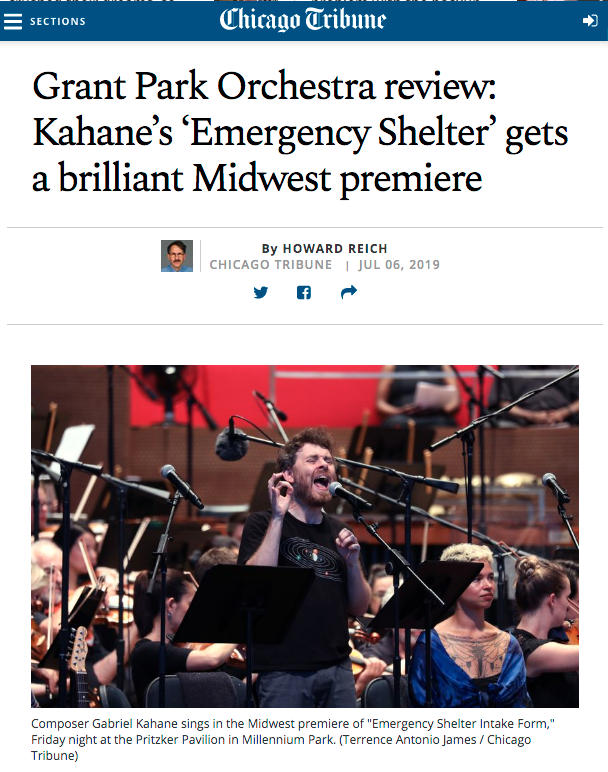 Grant Park Orchestra review: Kahane's 'Emergency Shelter' gets a brilliant Midwest premiere
